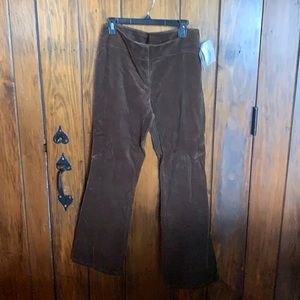 Chocolate brown boot cut corduroy pant